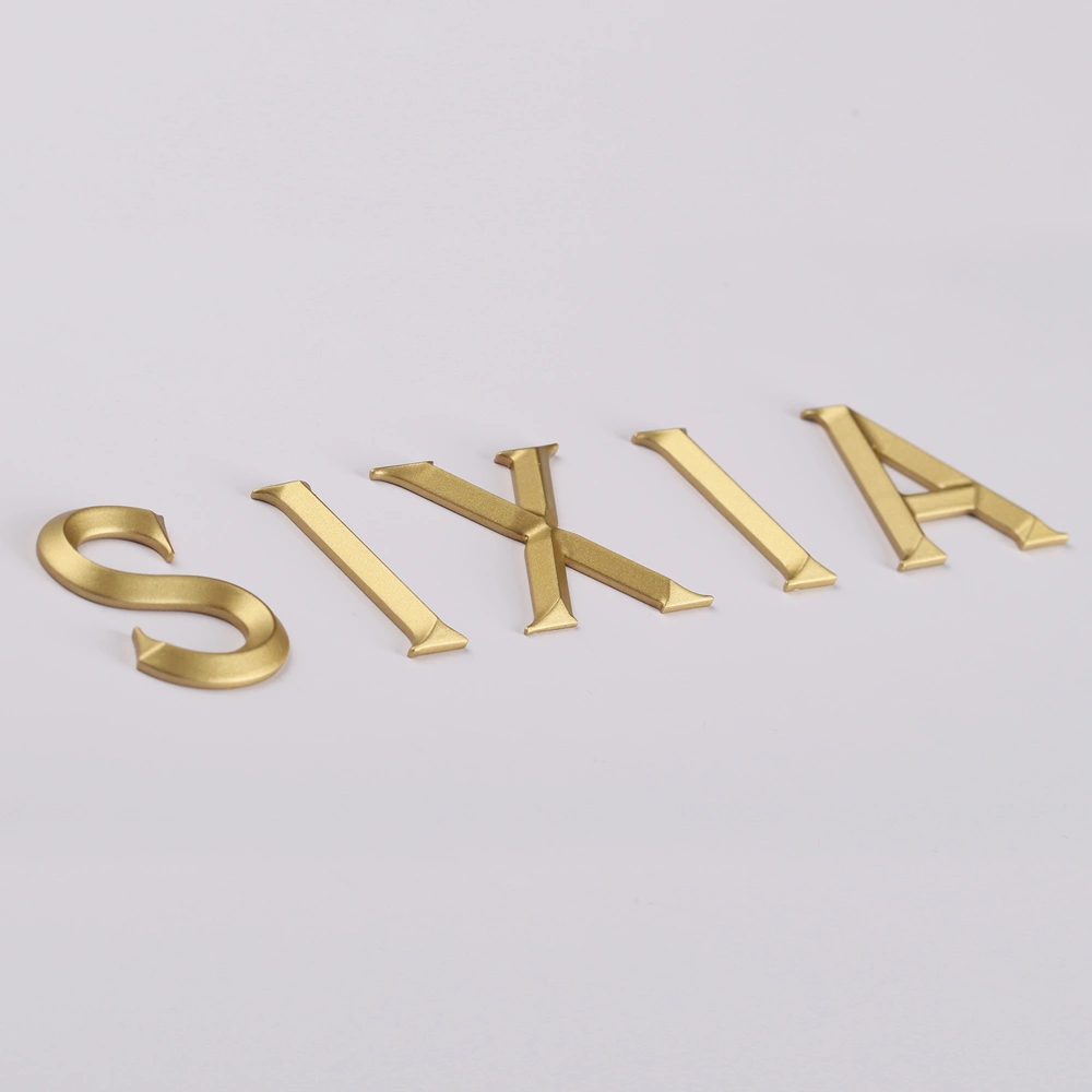 Custom 3D Brushed Gold Stainless Steel Letters for Premium Signage