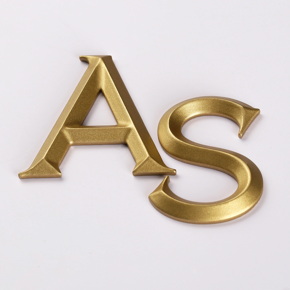 Custom 3D Brushed Gold Stainless Steel Letters for Premium Signage