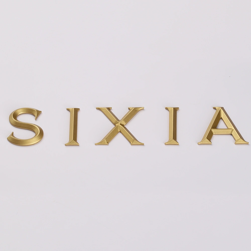 Custom 3D Brushed Gold Stainless Steel Letters for Premium Signage