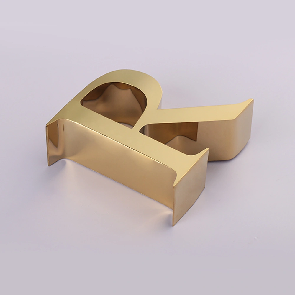 20mm Thick Gold Mirror Polished Stainless Steel Letters | Architectural Statement Signage