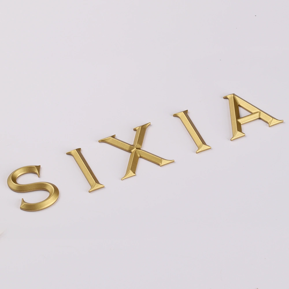 Custom 3D Brushed Gold Stainless Steel Letters for Premium Signage