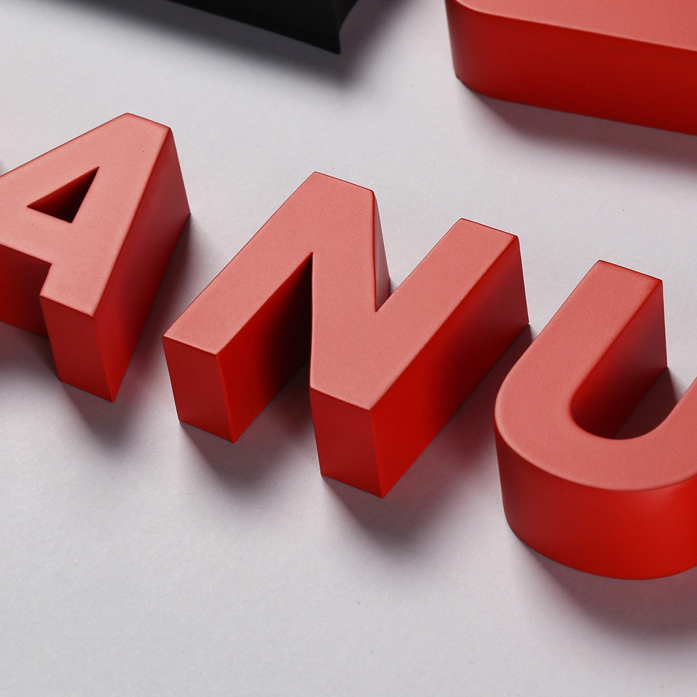 Custom 3D Painted Stainless Steel Letters | Matte & Gloss Hollow Metal Signage