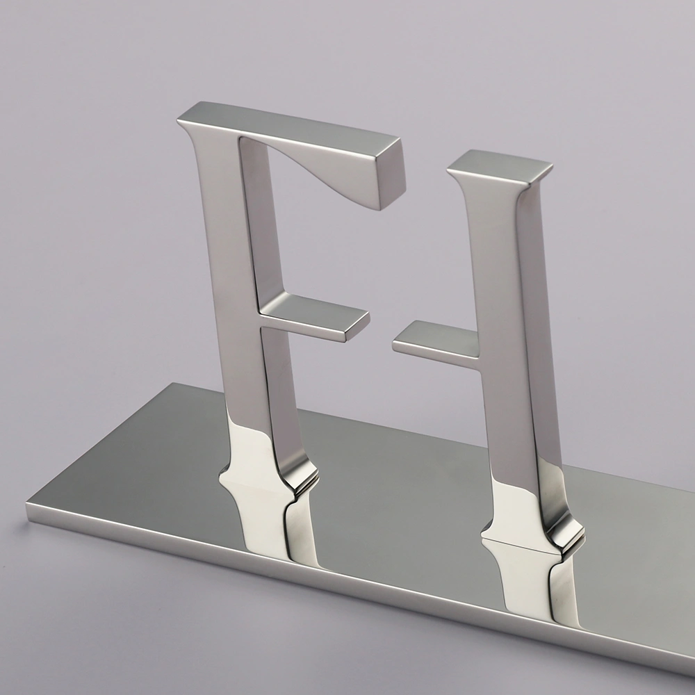 Solid Freestanding Stainless Steel Letters | Luxury Desktop & Display Metal Signage