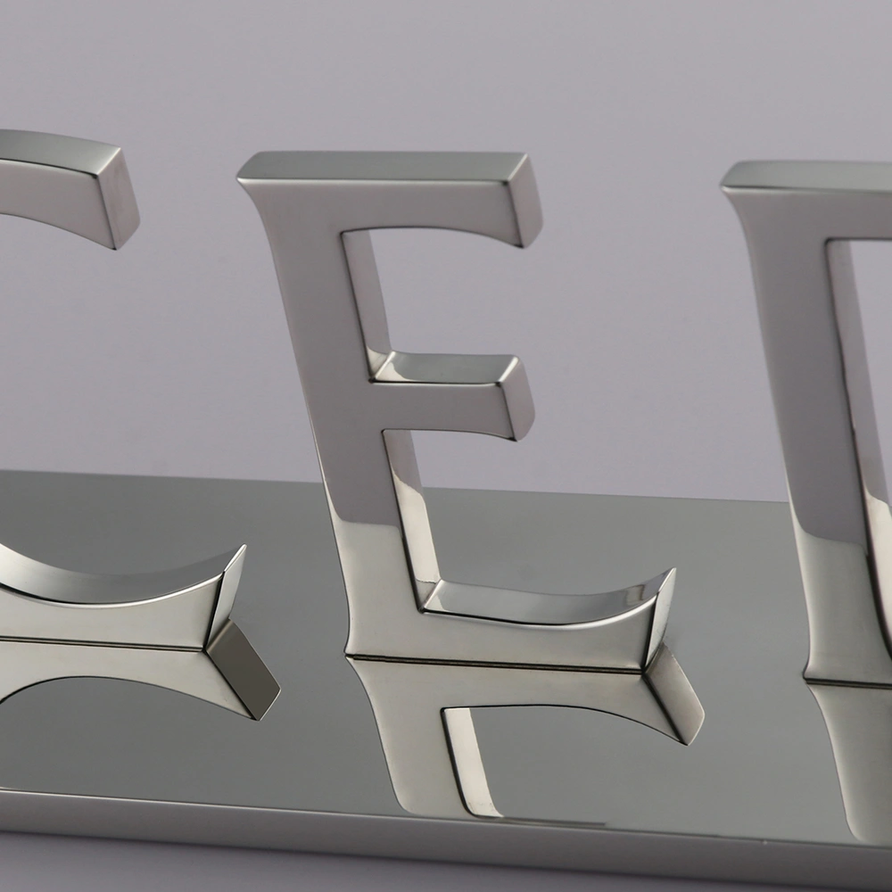 Solid Freestanding Stainless Steel Letters | Luxury Desktop & Display Metal Signage