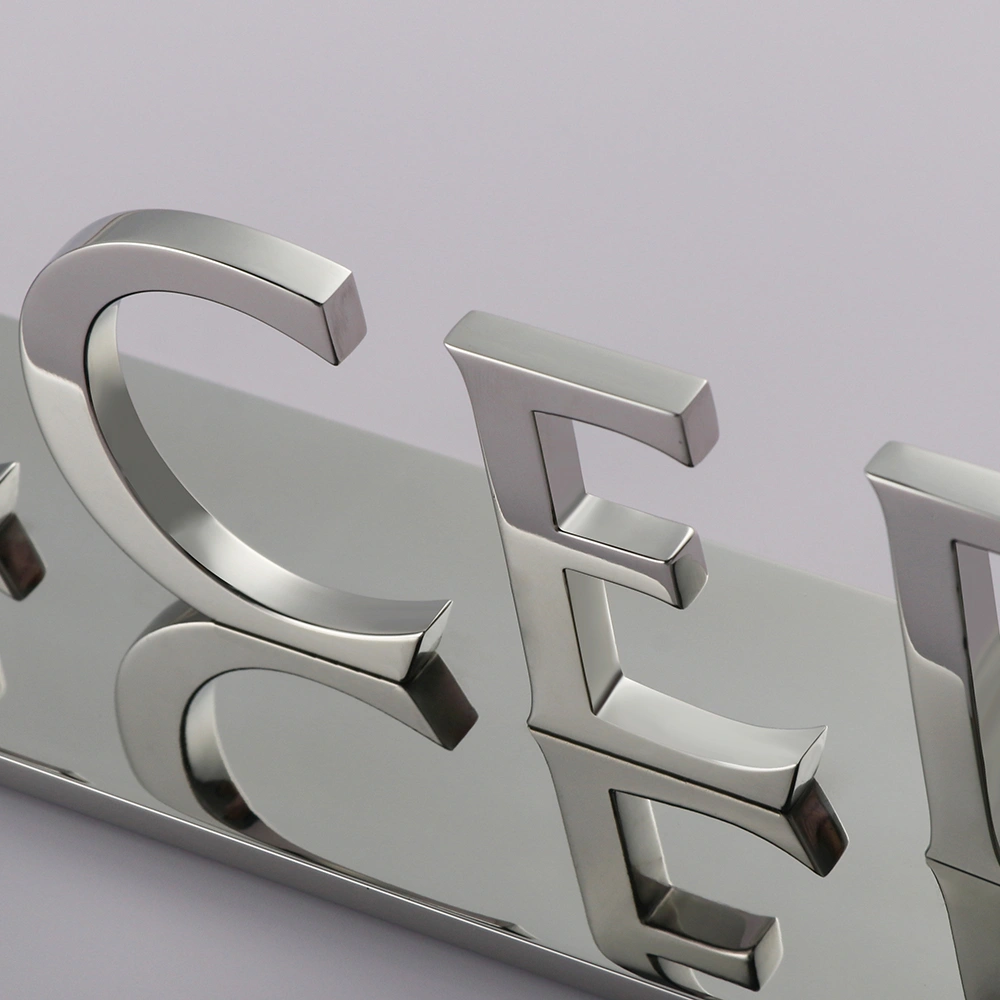 Solid Freestanding Stainless Steel Letters | Luxury Desktop & Display Metal Signage
