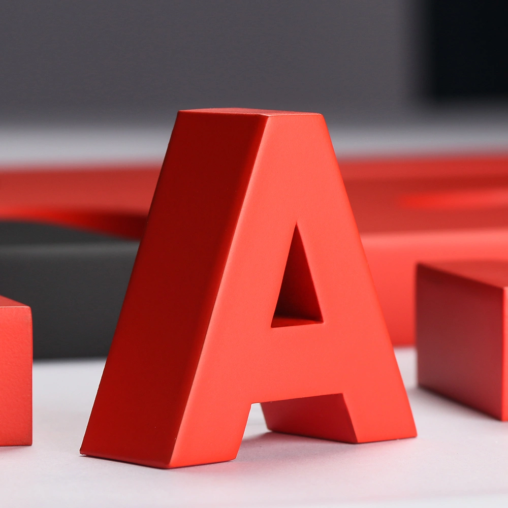 Custom 3D Painted Stainless Steel Letters | Matte & Gloss Hollow Metal Signage