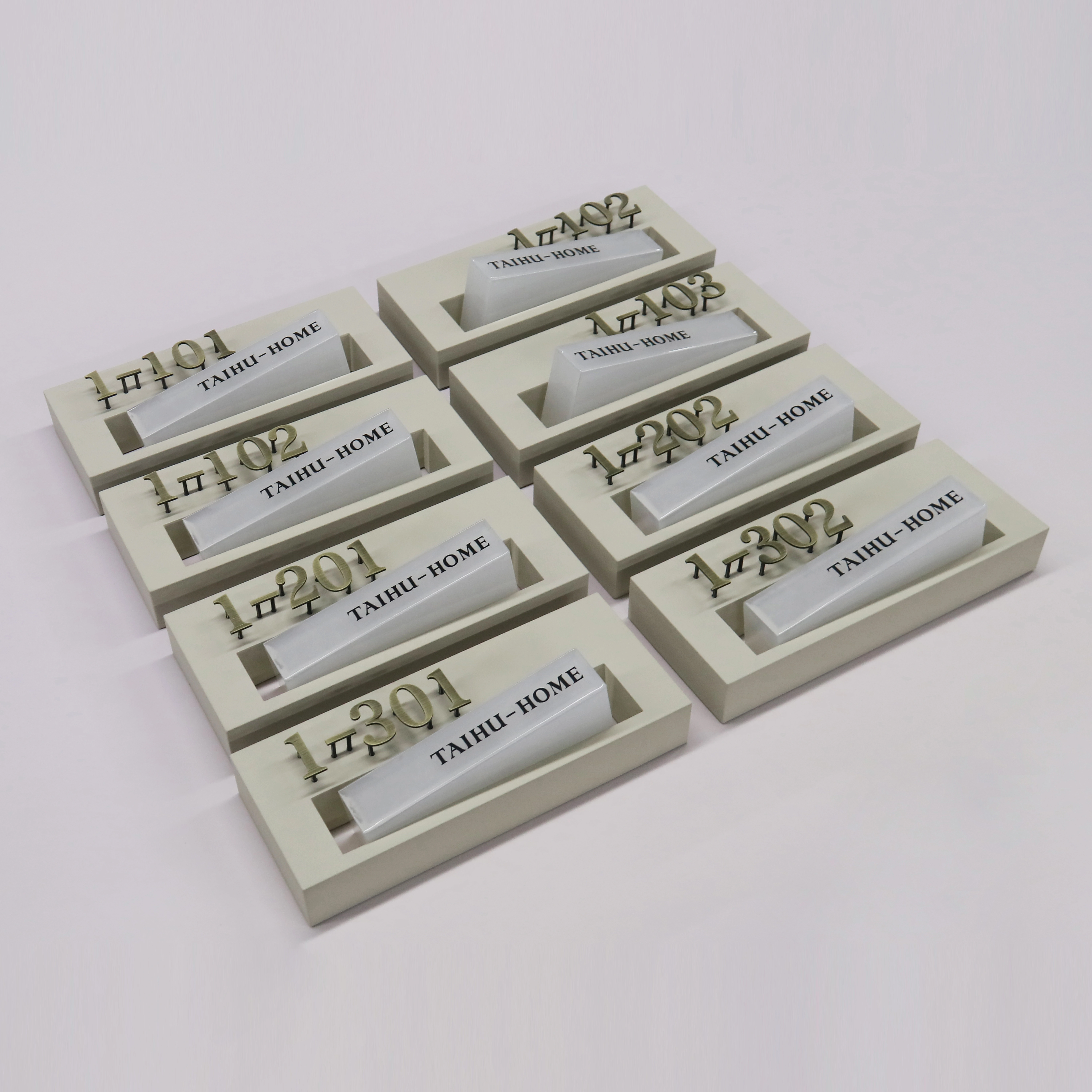 Architectural Backlit Door Plaques | Premium Floating Metal & Slanted LED Light Guide