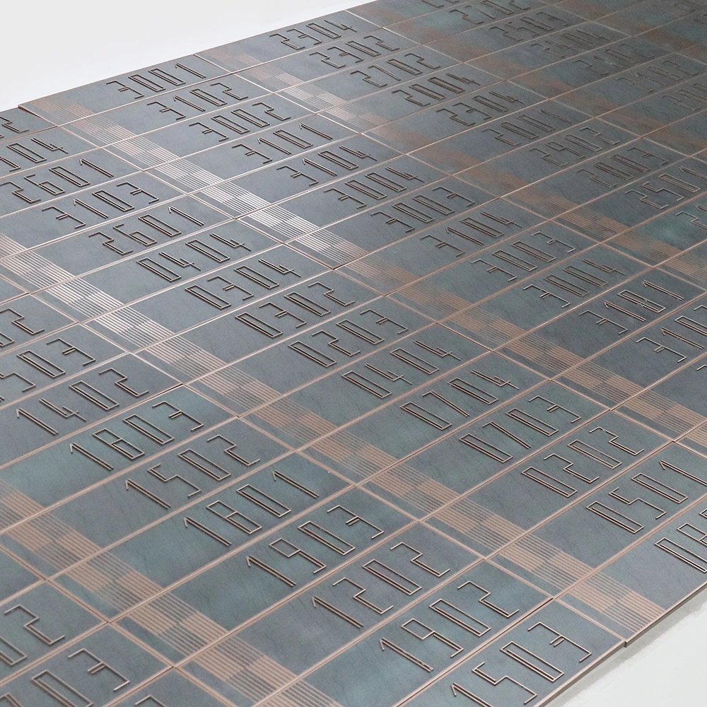 Artistic Multi-Texture Door Plaques | Minimalist Linear Metal Room Number Plates