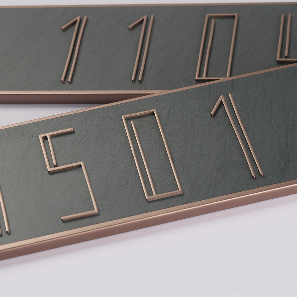 Artistic Multi-Texture Door Plaques | Minimalist Linear Metal Room Number Plates