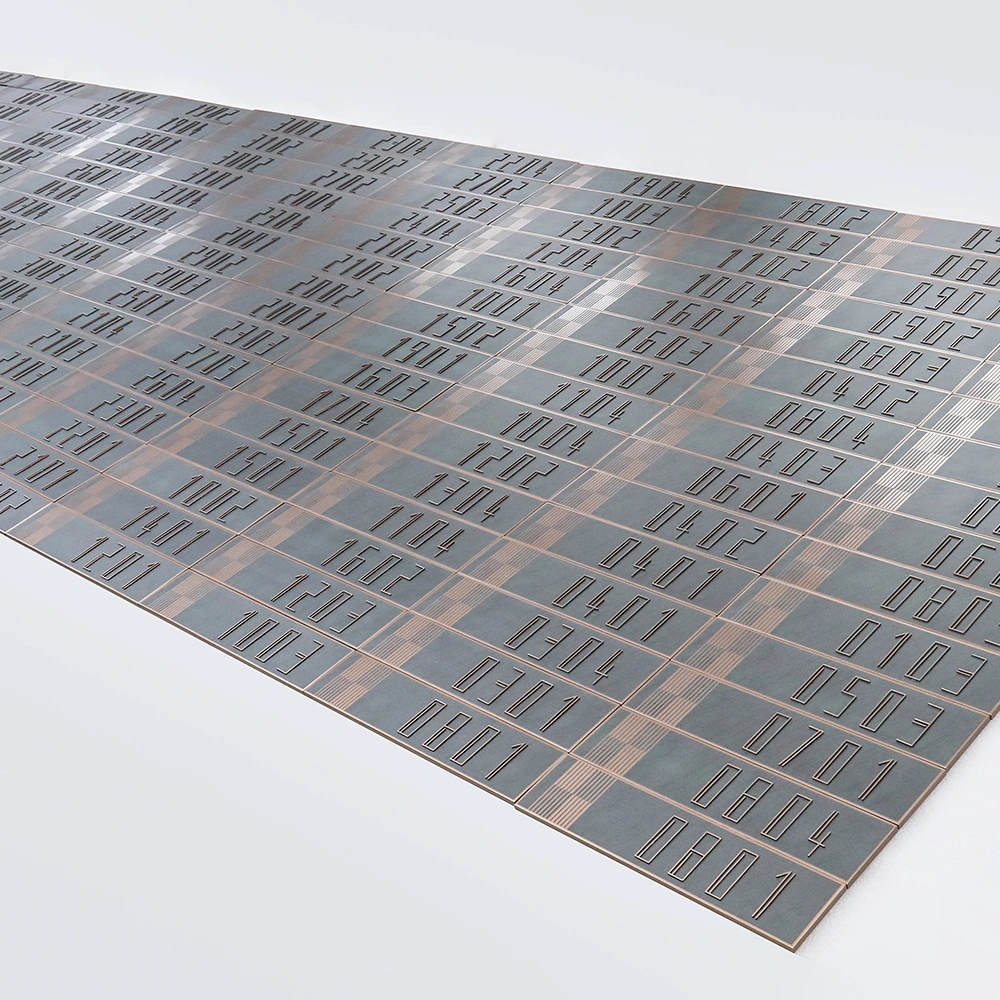 Artistic Multi-Texture Door Plaques | Minimalist Linear Metal Room Number Plates