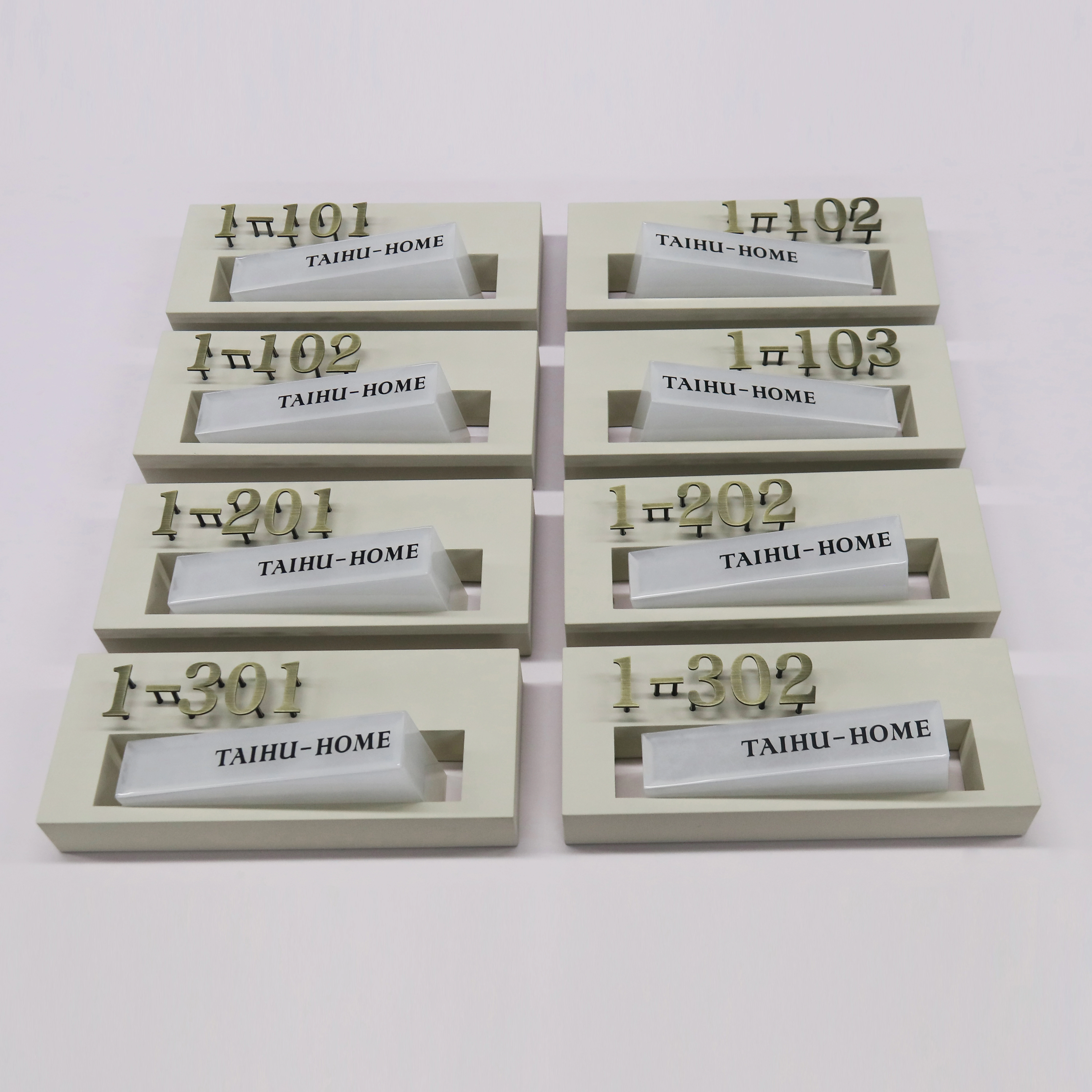 Architectural Backlit Door Plaques | Premium Floating Metal & Slanted LED Light Guide