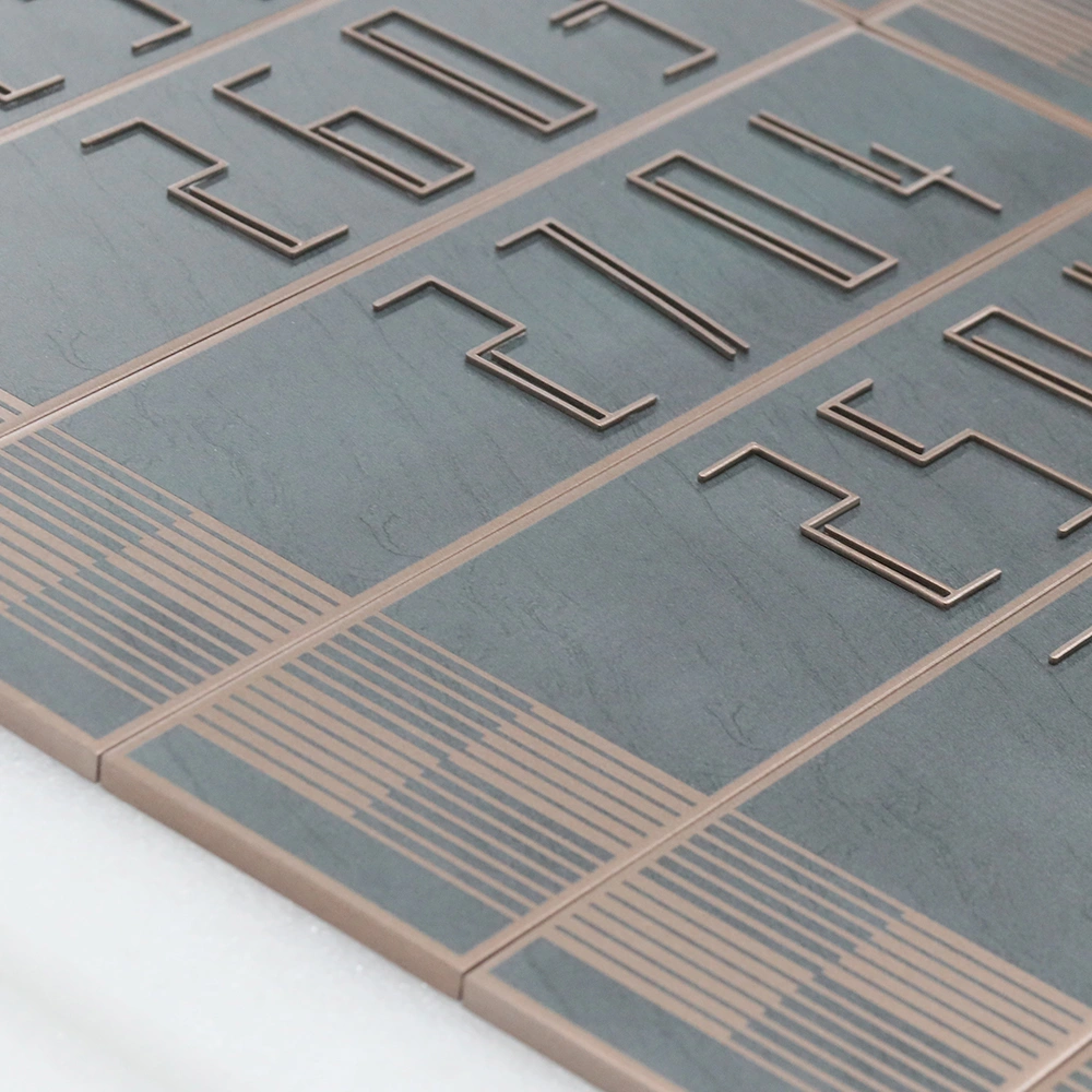 Artistic Multi-Texture Door Plaques | Minimalist Linear Metal Room Number Plates