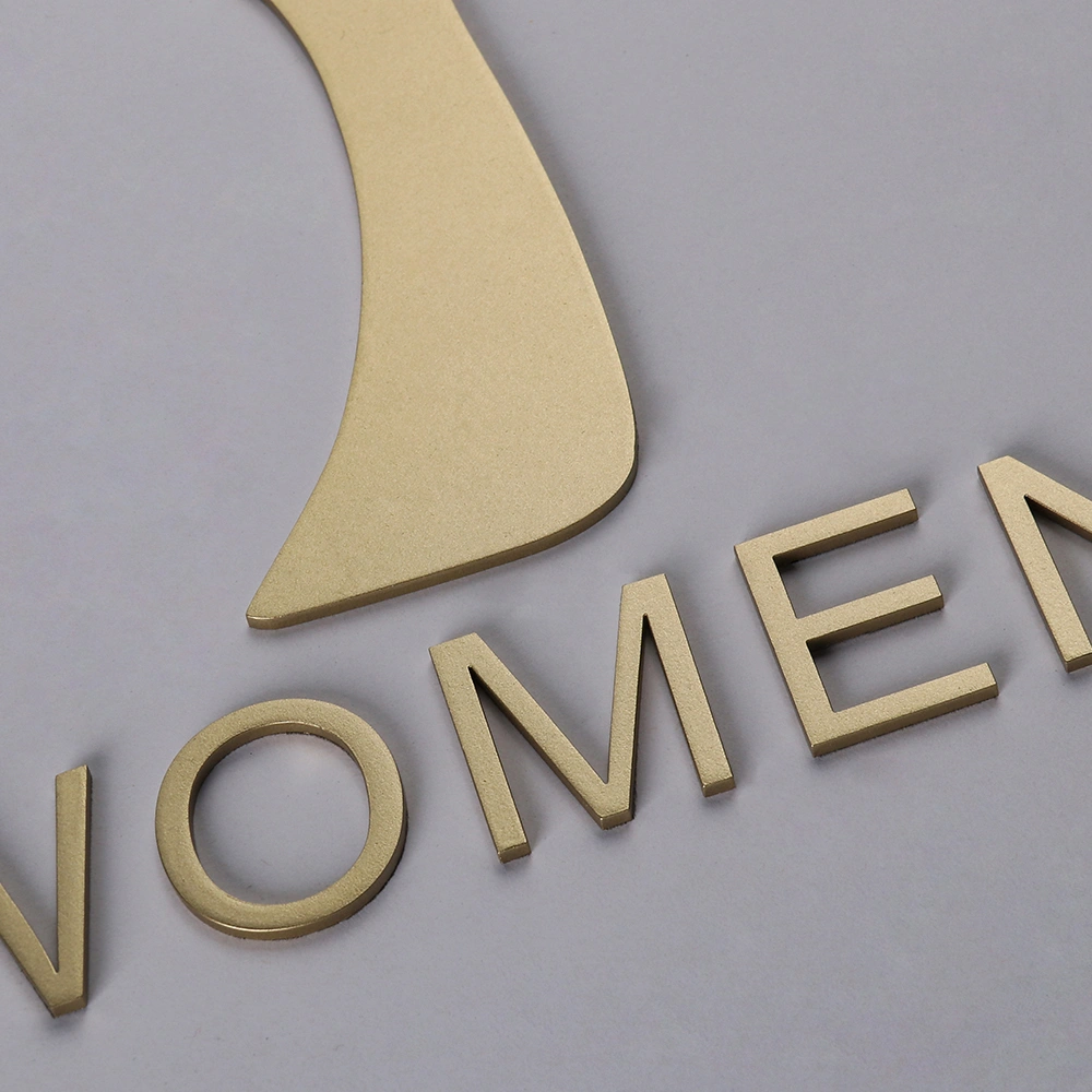 Solid Painted Restroom Signage | Precision-Cut Metal Gender Icons & Letters