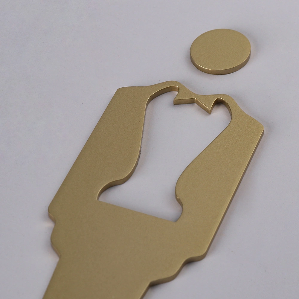 Solid Painted Restroom Signage | Precision-Cut Metal Gender Icons & Letters