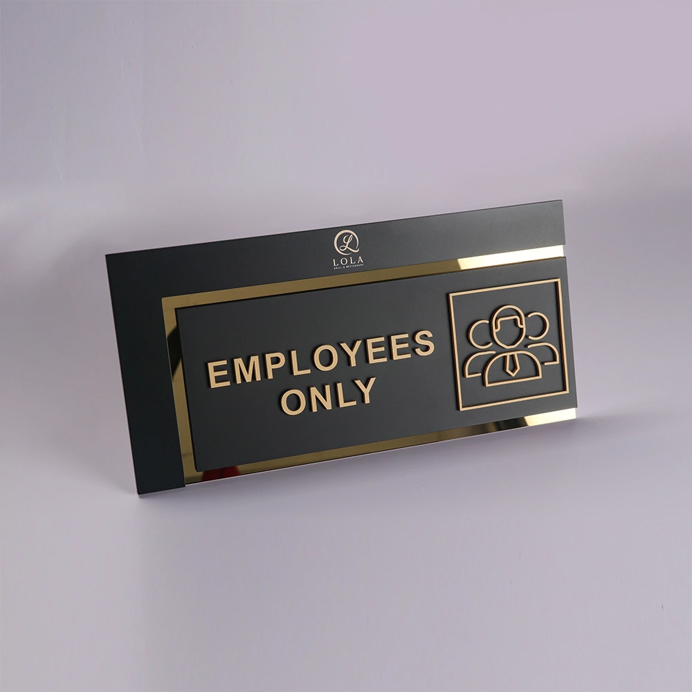 Dual-Material Restroom Signs | Plated Stainless Steel & Painted Acrylic Plates