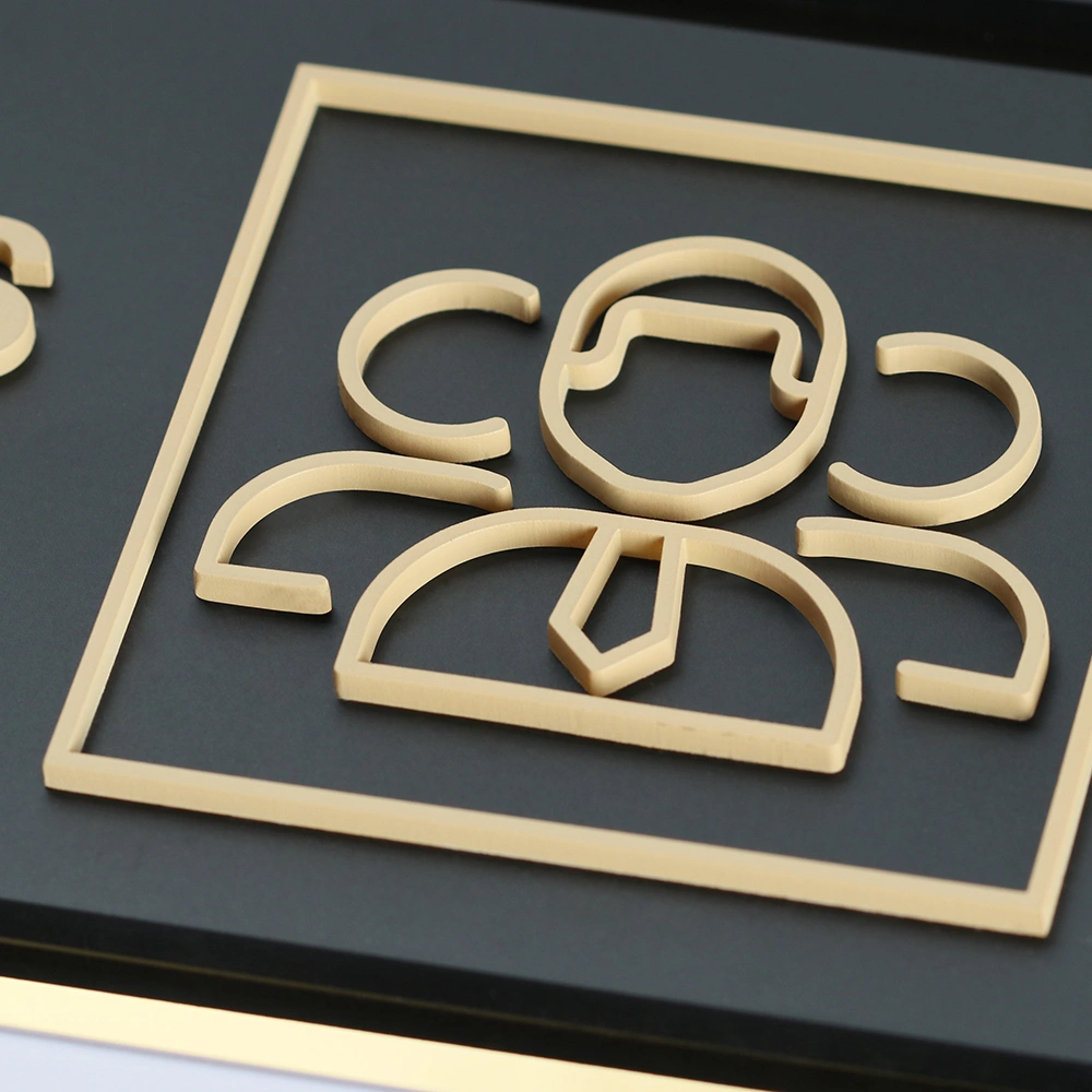 Dual-Material Restroom Signs | Plated Stainless Steel & Painted Acrylic Plates