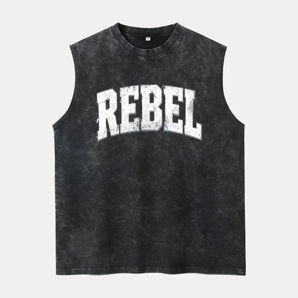 Custom Logo No Brand Men's Summer Sleeveless Vest 220G Heavyweight Breathable Eco-Friendly Hip Hop Crew Neck 100% Cotton