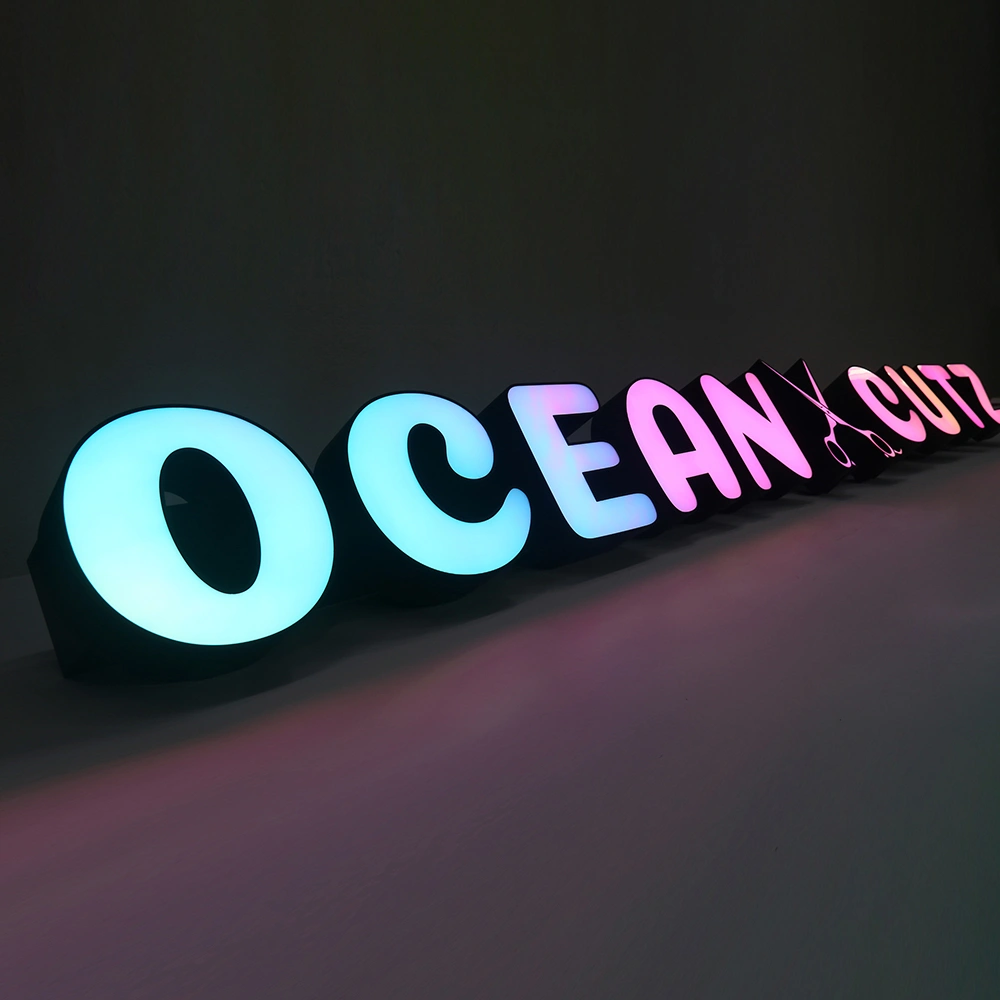 3D Front-Lit Dreamcolor Letters | Dynamic RGB Pixel Illuminated Signage