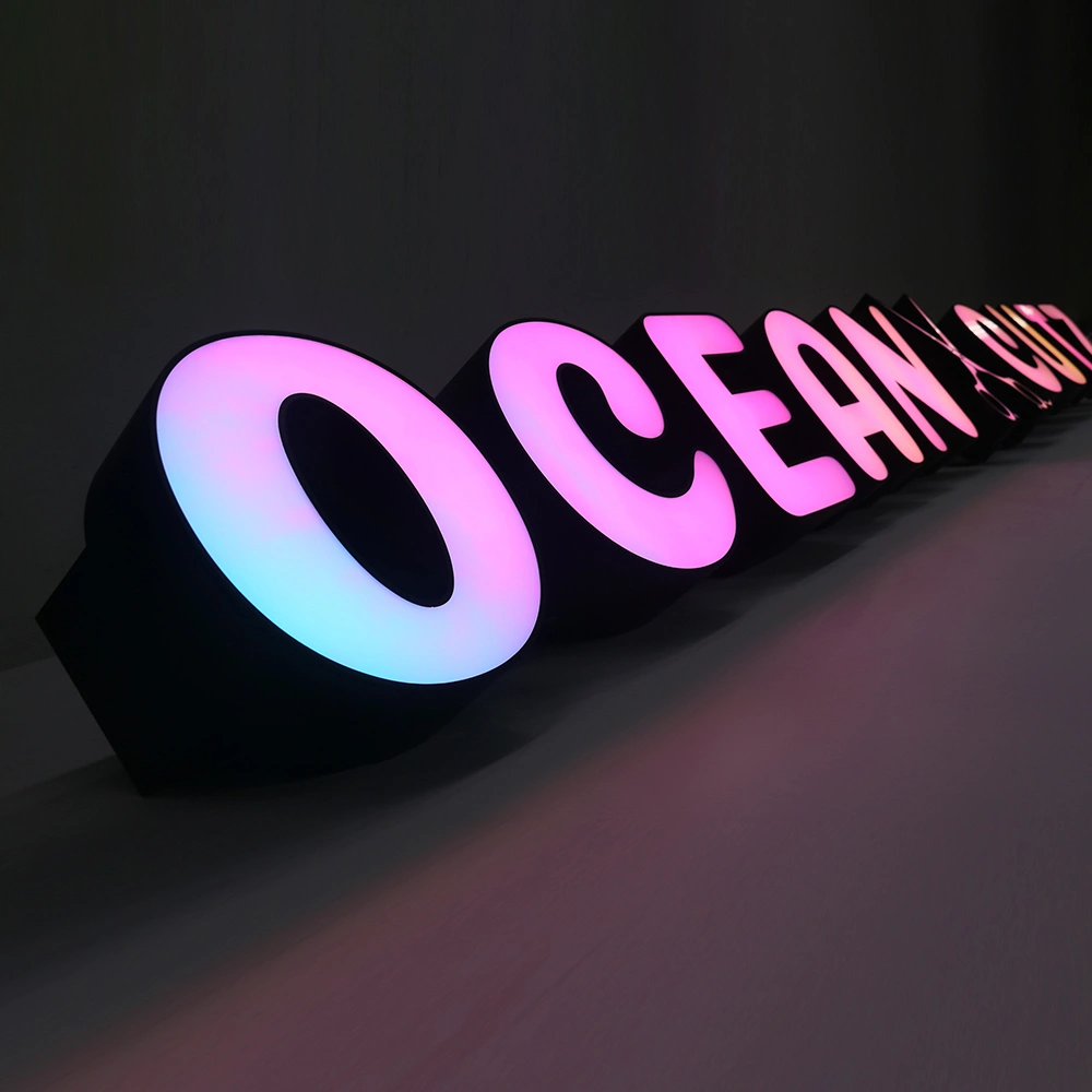 3D Front-Lit Dreamcolor Letters | Dynamic RGB Pixel Illuminated Signage