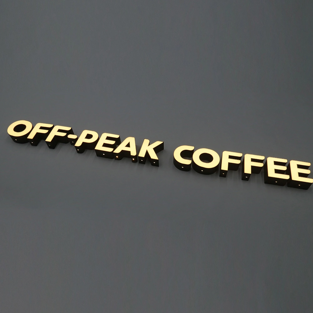 Frameless Black-to-White Front-Lit Signs | Premium Black-Day White-Night LED Signage