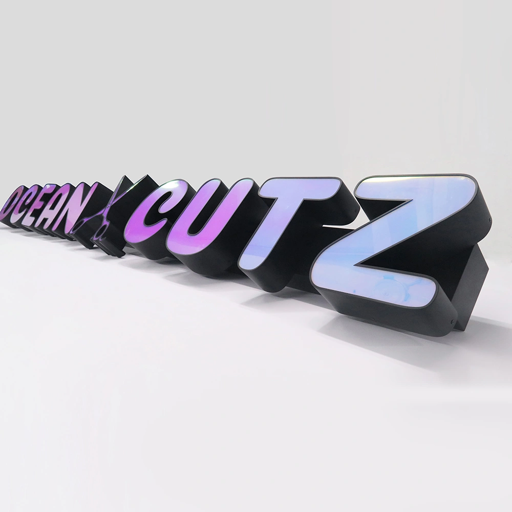 3D Front-Lit Dreamcolor Letters | Dynamic RGB Pixel Illuminated Signage