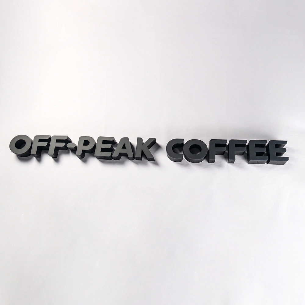 Frameless Black-to-White Front-Lit Signs | Premium Black-Day White-Night LED Signage