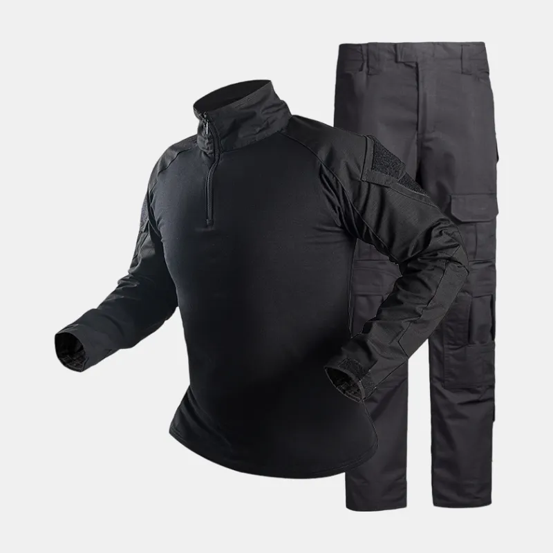 Custom Logo Breathable Cotton Suit Set Unisex Long Sleeve American Camouflage Outdoor Wear-Resistant Tactical Training Suit