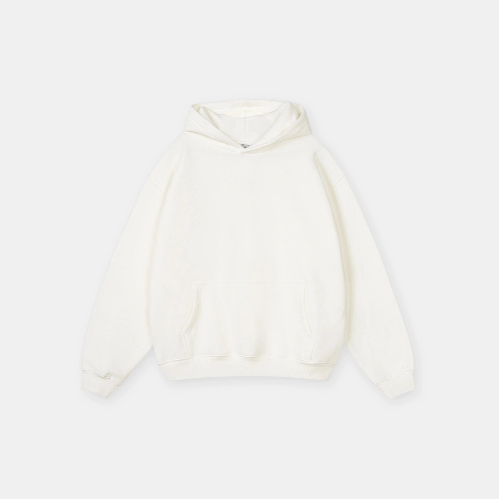 Winter New Men Women Loose-fitting Polyester Fleece-lined Drop-shoulder Pullover Custom Solid Sweatshirt hoodie with picture