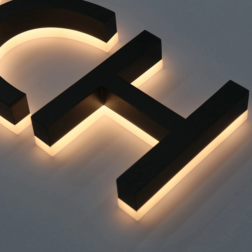 Backlit Acrylic Letters with Baking Paint Finish