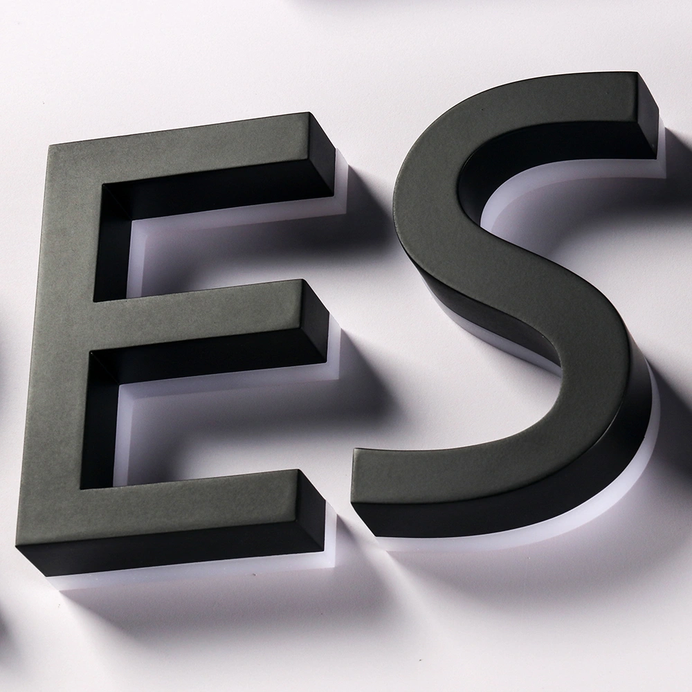 Backlit Acrylic Letters with Baking Paint Finish
