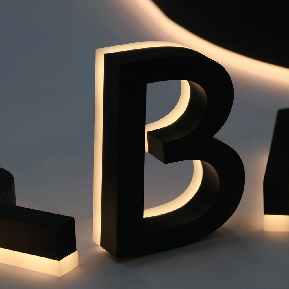 Backlit Acrylic Letters with Baking Paint Finish