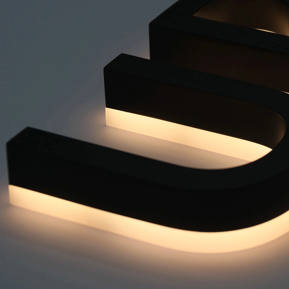 Backlit Acrylic Letters with Baking Paint Finish