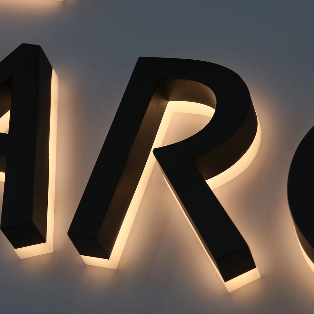 Backlit Acrylic Letters with Baking Paint Finish