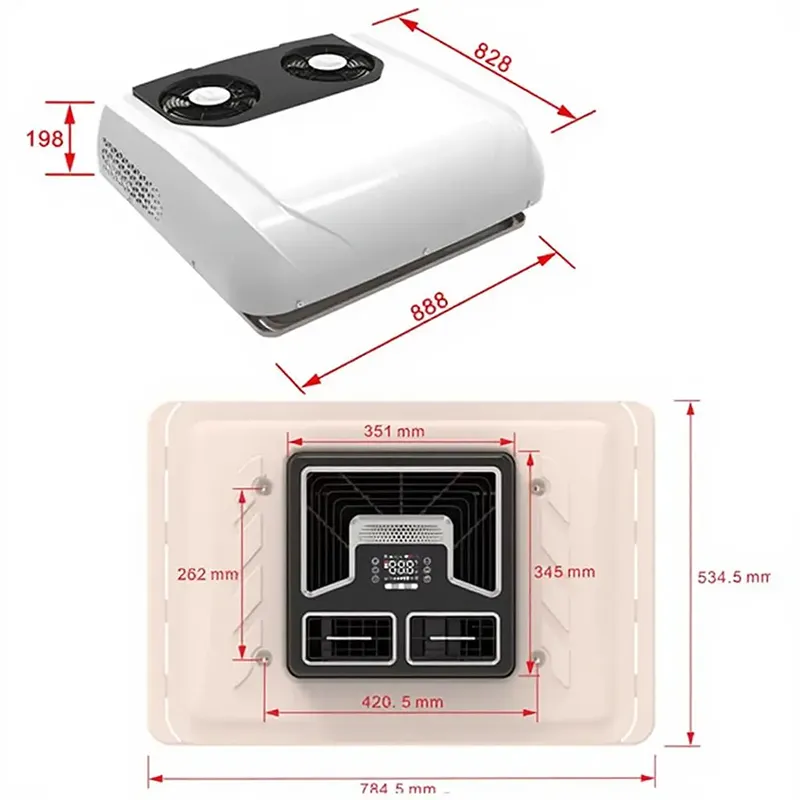 Bowente 2200W 24V Truck Air Conditioner Vortex DC Parking Cooler