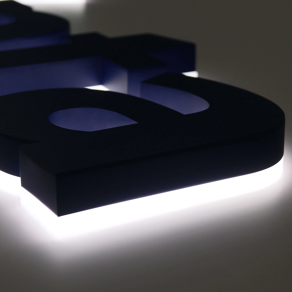 Premium Halo-Lit Metal Signs | Painted Opaque Face with Soft LED Backlight