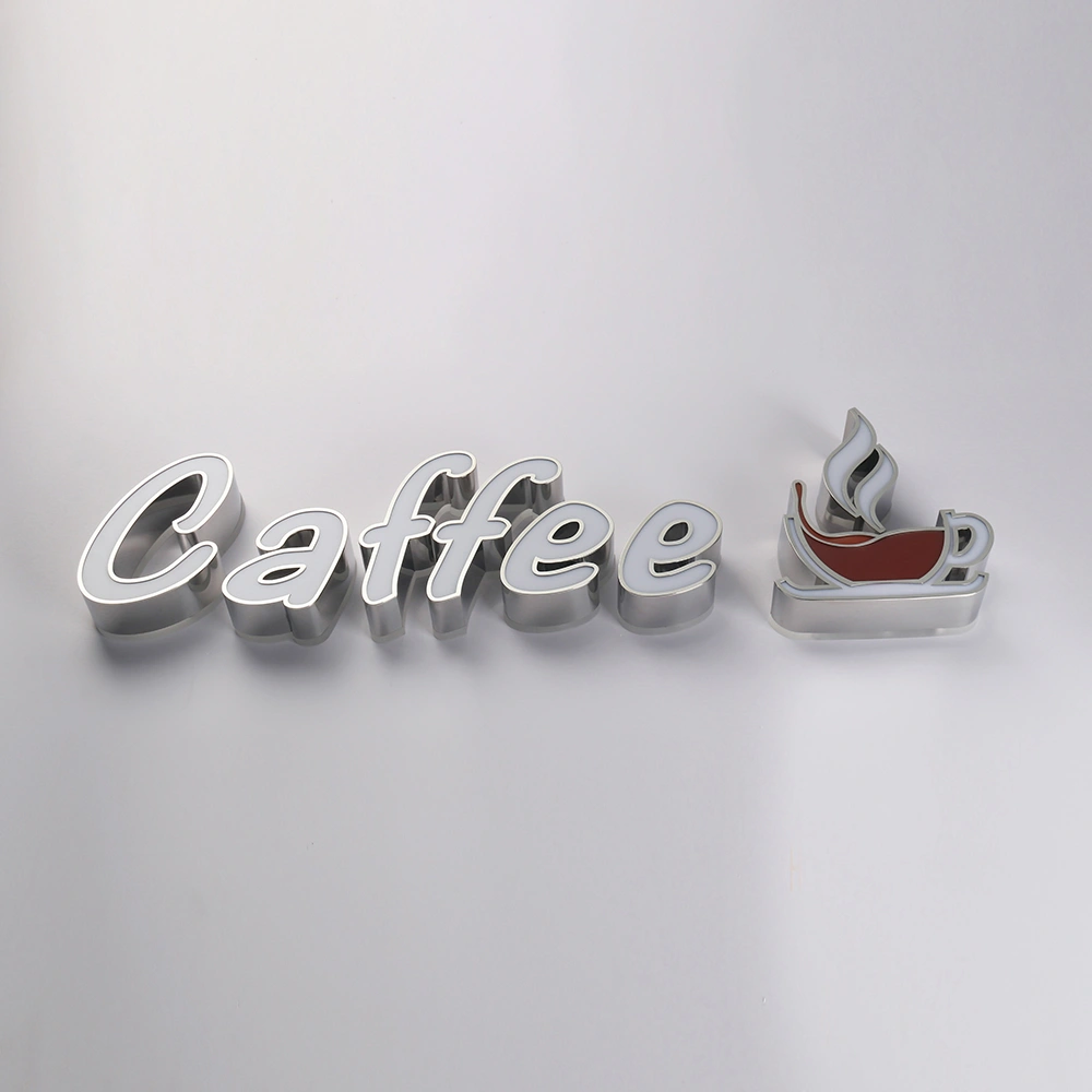 Elite Dual-Lit Channel Letters | Mirrored Stainless Steel Front & Back-Lit LED Signs