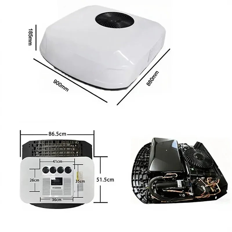 حل مكيف هواء للمركبات المتنقلة (RV) والشاحنات DC 24V عالي الكفاءة Bowente بقوة 2500W