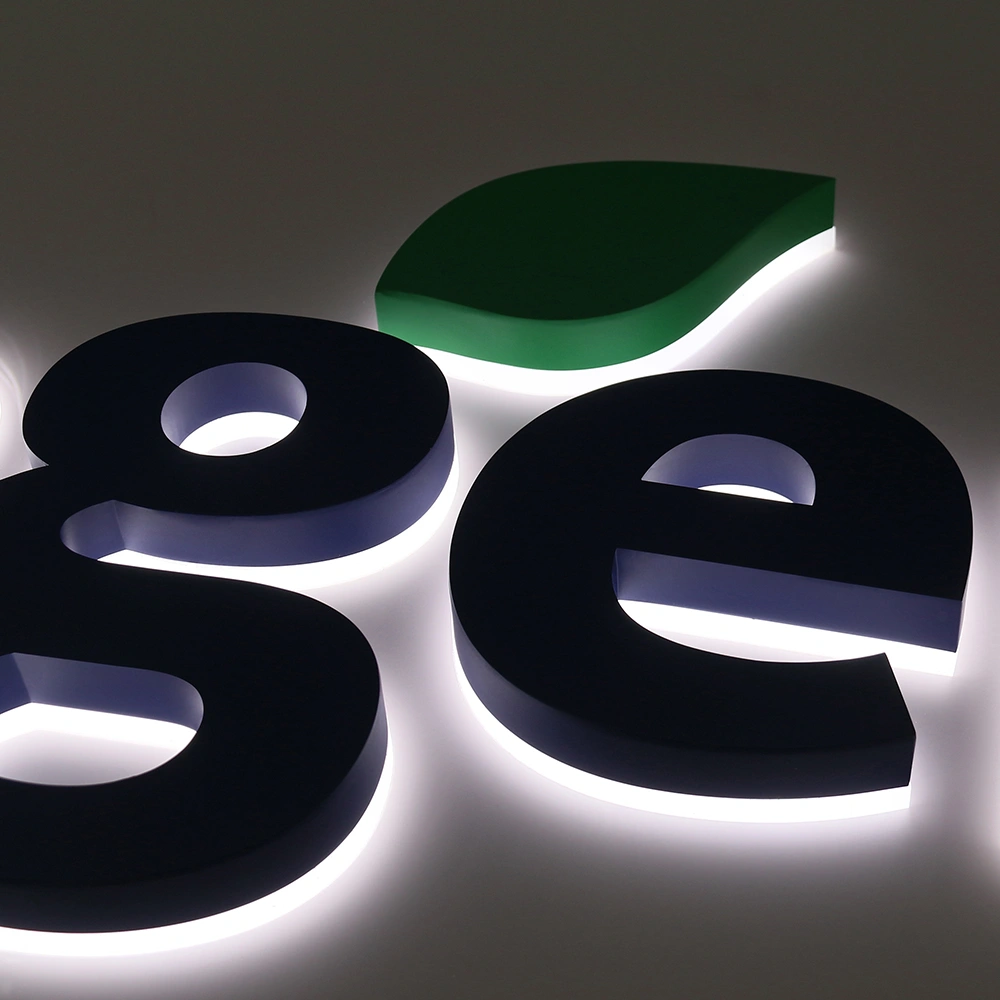 Premium Halo-Lit Metal Signs | Painted Opaque Face with Soft LED Backlight