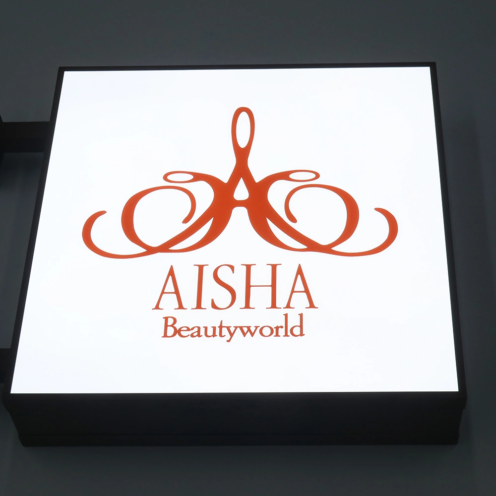 Double-Sided Illuminated Blade Sign | UV Printed Acrylic, Stainless Steel Frame