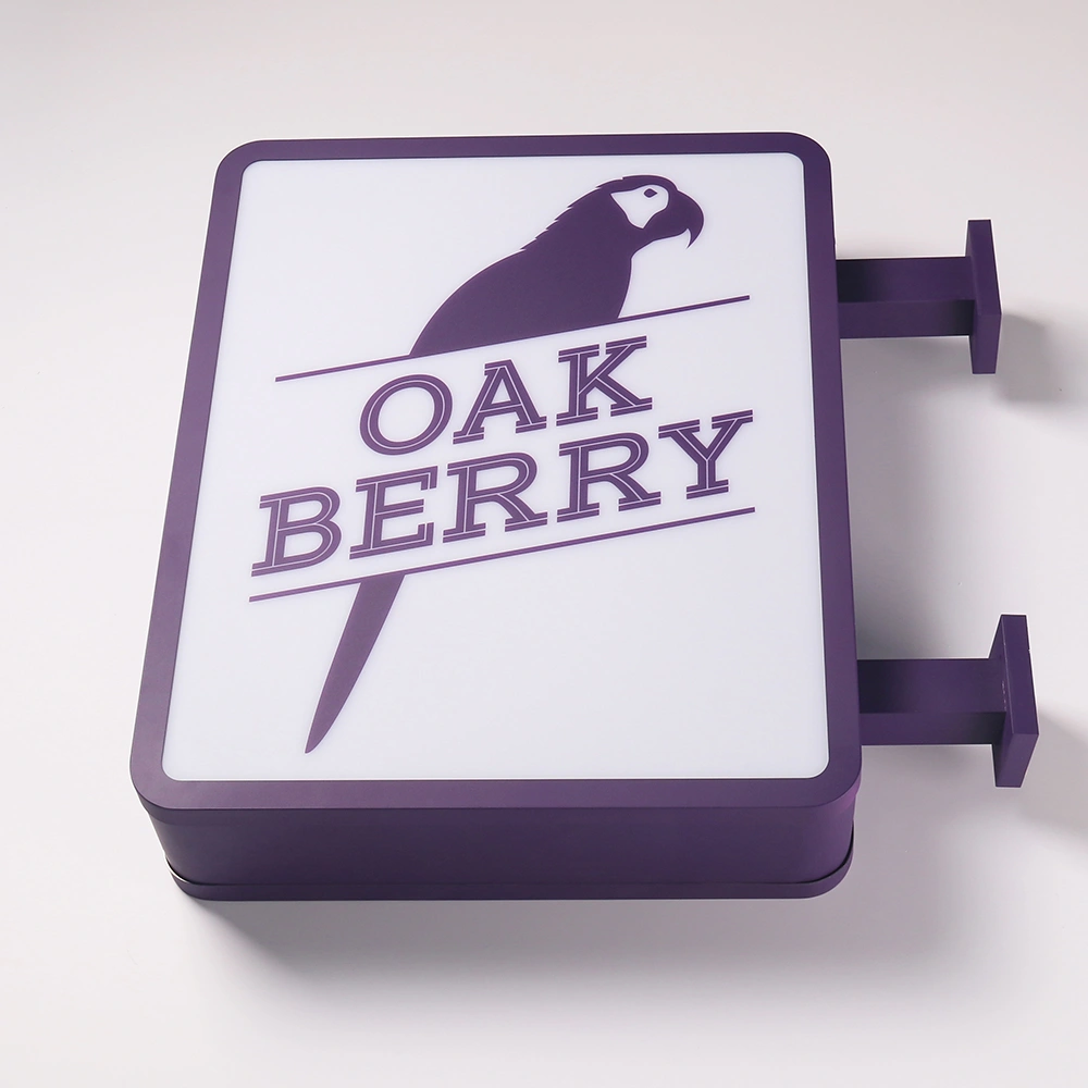 Premium Projecting LED Lightbox | Double-Sided Painted Metal Blade Sign