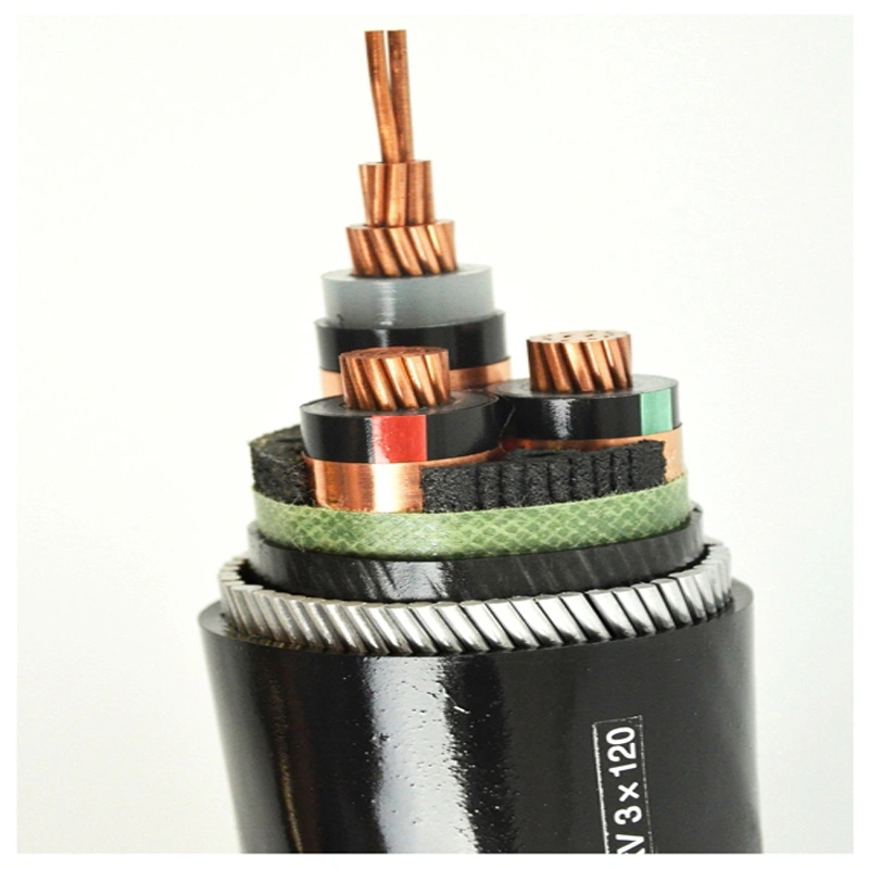 Kupferleiter XLPE-PVC-isoliertes stahlseilummanteltes elektrisches Kabel VV32