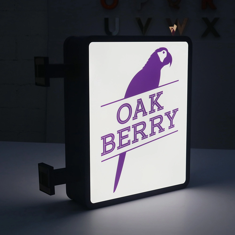 Premium Projecting LED Lightbox | Double-Sided Painted Metal Blade Sign