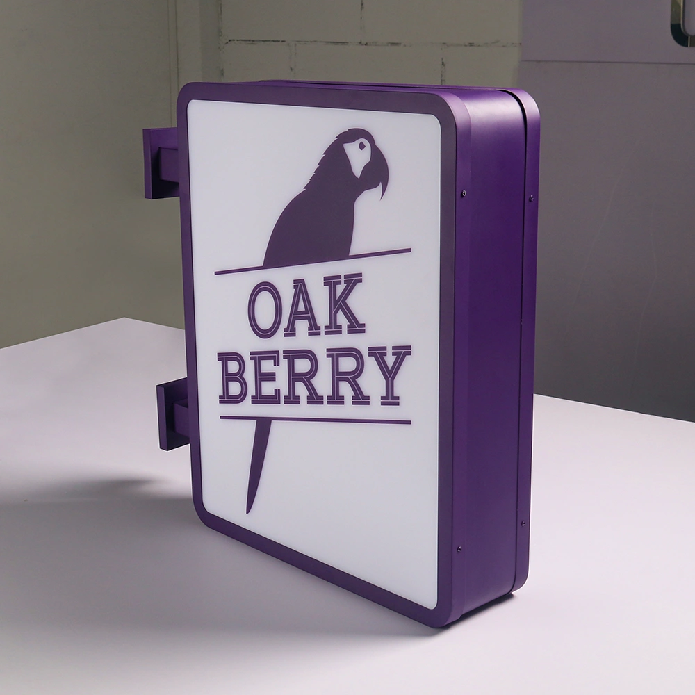 Premium Projecting LED Lightbox | Double-Sided Painted Metal Blade Sign