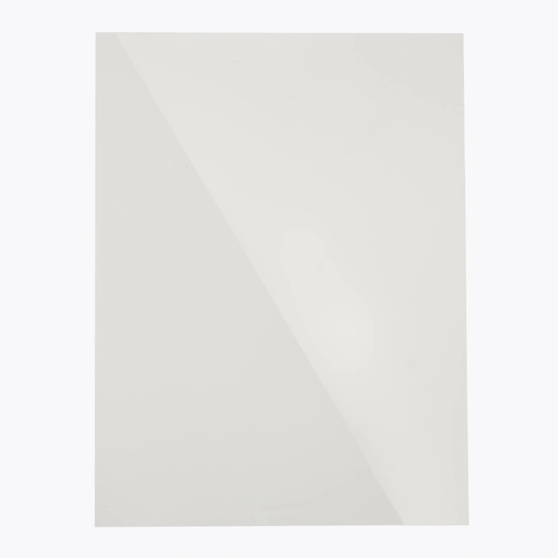 Панель из ПЭТ высокого блеска цвета ледяной белый для премиальных интерьеров Mirror H01