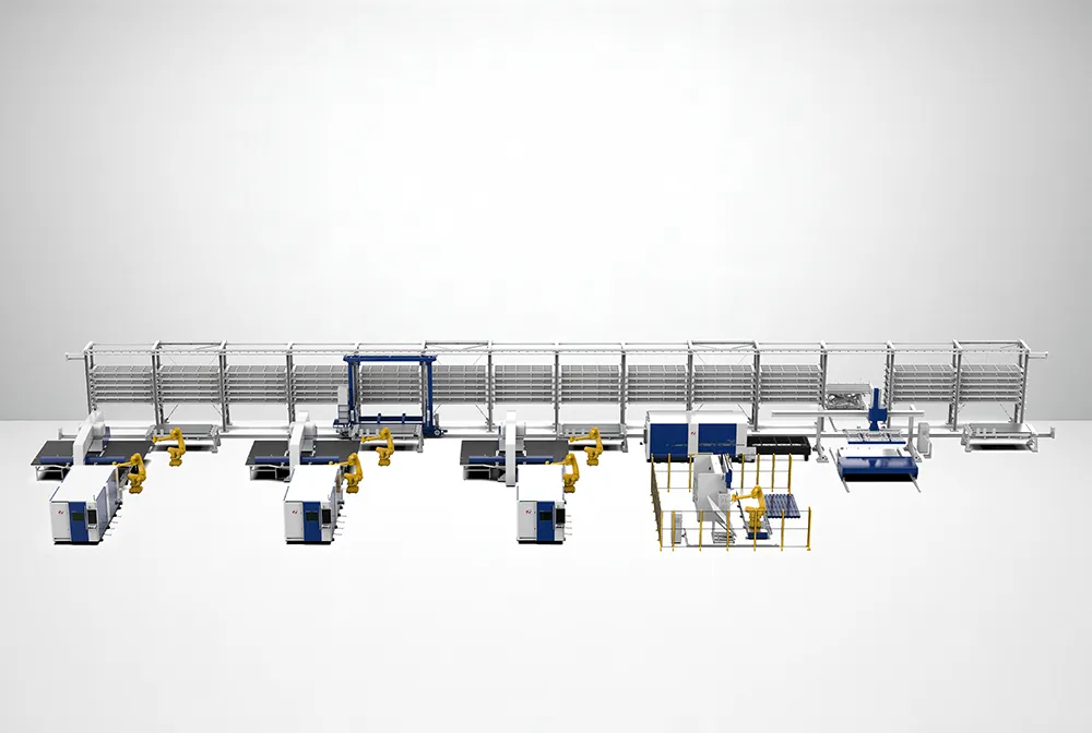 Linha de produção automatizada de múltiplas colunas PMW
