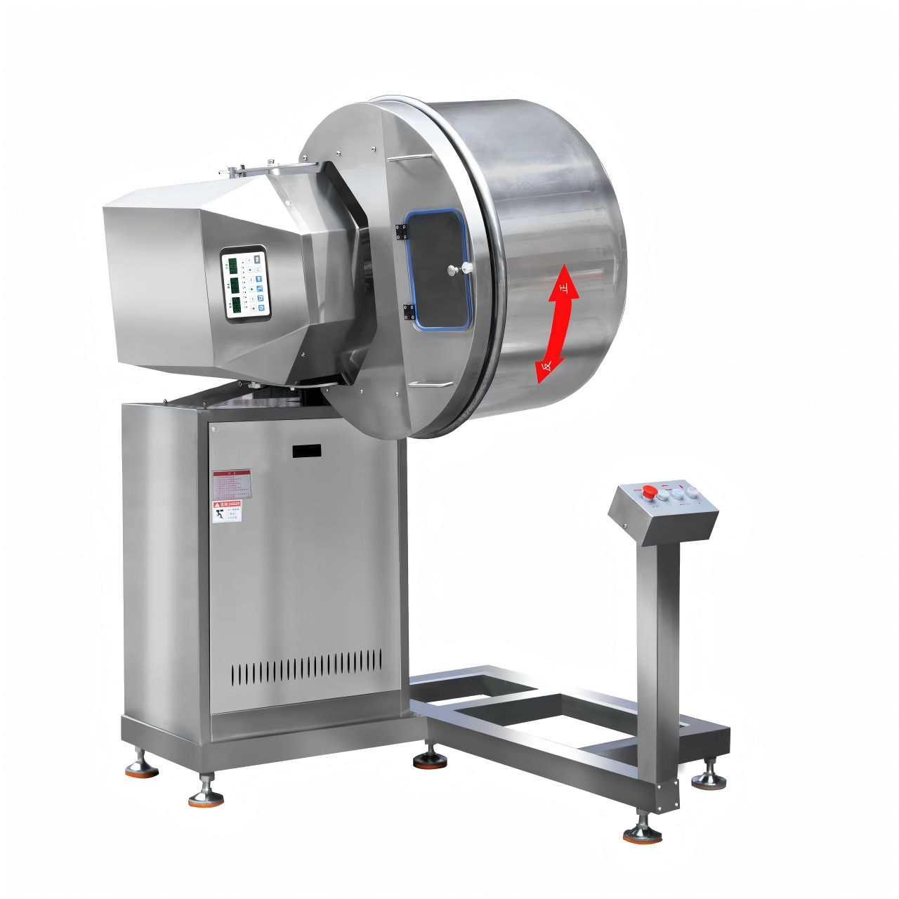 Self-tipping dough mixer automatically discharging large dough batch.png