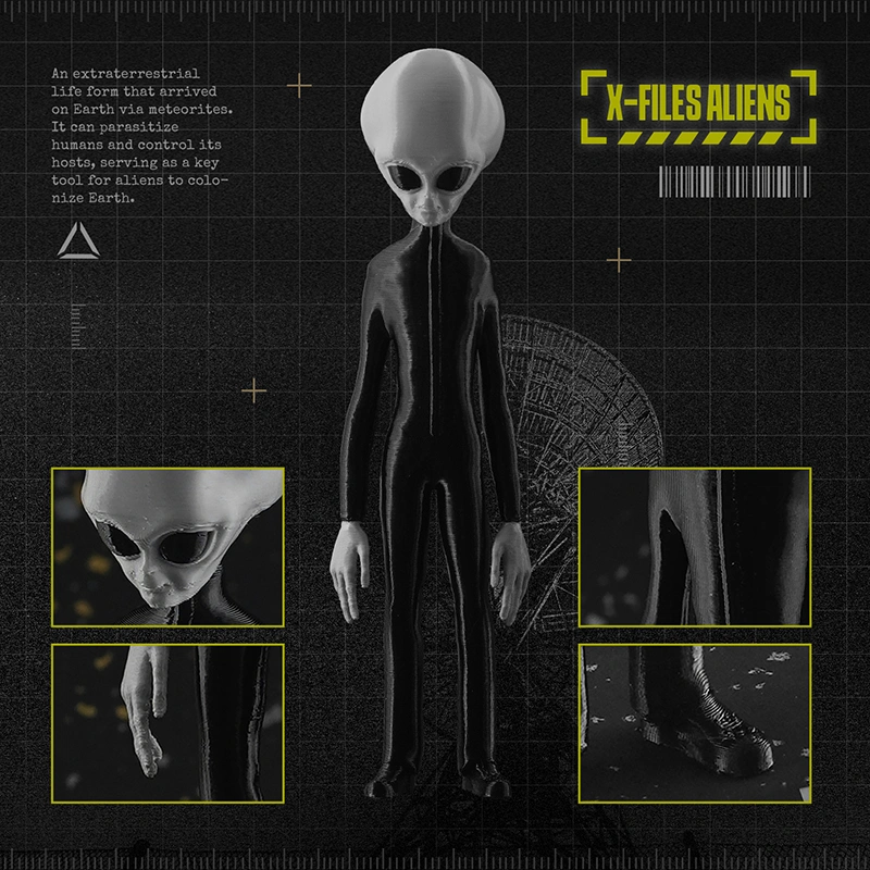 X-Files Alien 3D Printed Figure | Wholesale Custom Alien Figures