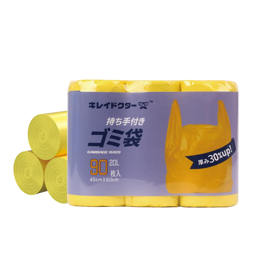 T-Shirt Handle Trash Bags Stronger Vest Style with Tearless Roll