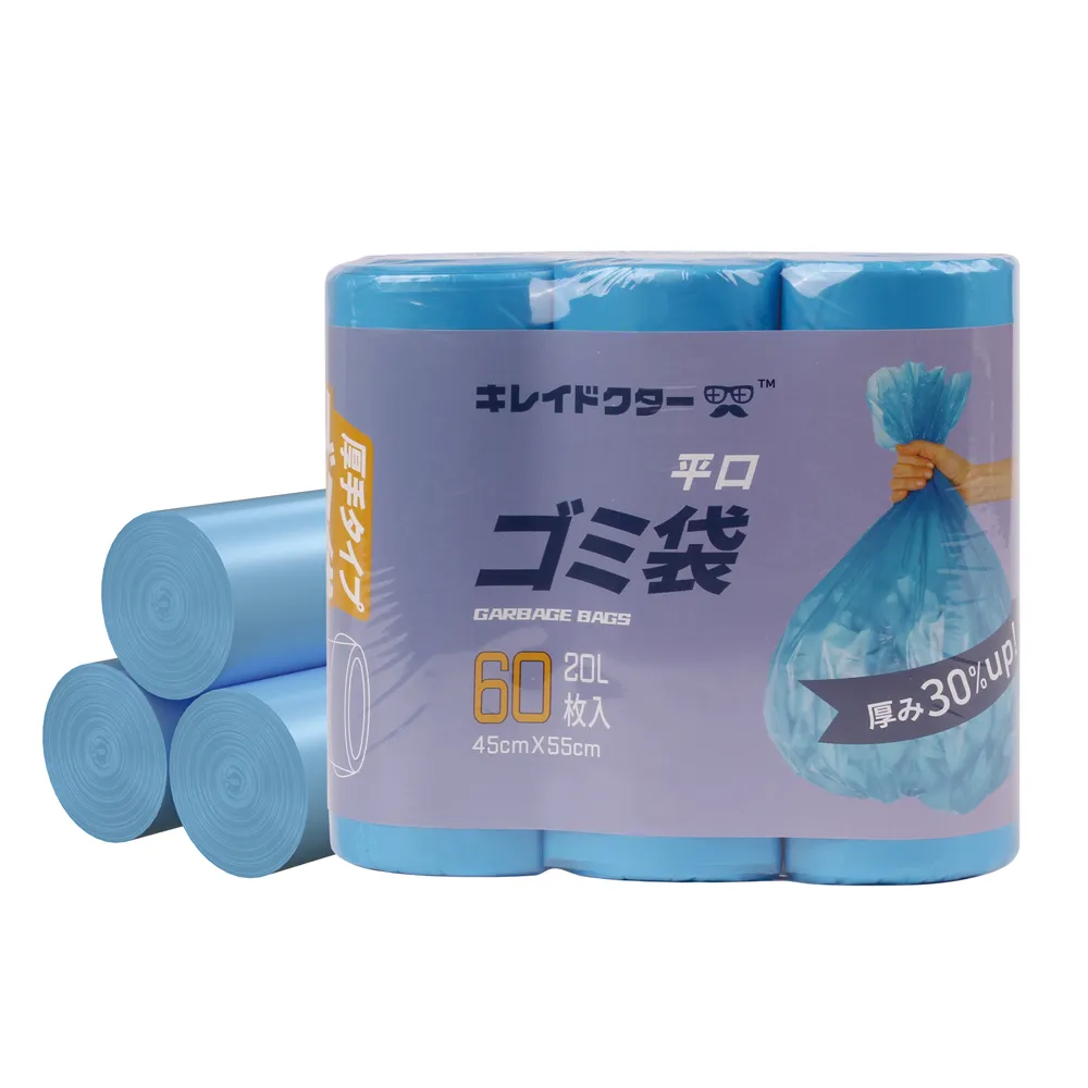 3mm Extra Thick Flat Top Trash Bags – 30% Enhanced Puncture Resistance &amp; Tearless Roll