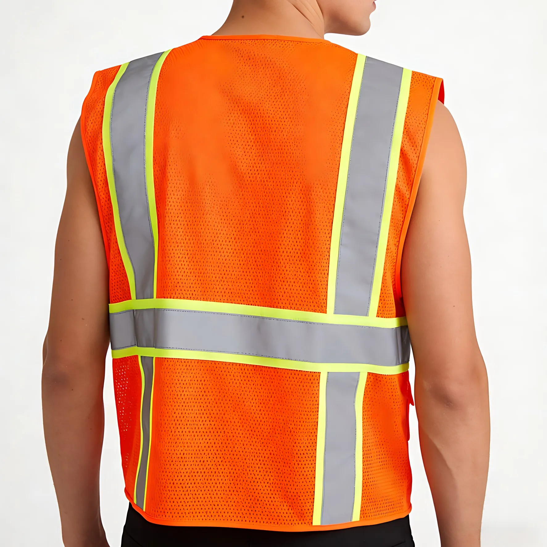 High-Visibility Mesh Reflective Safety Vest
